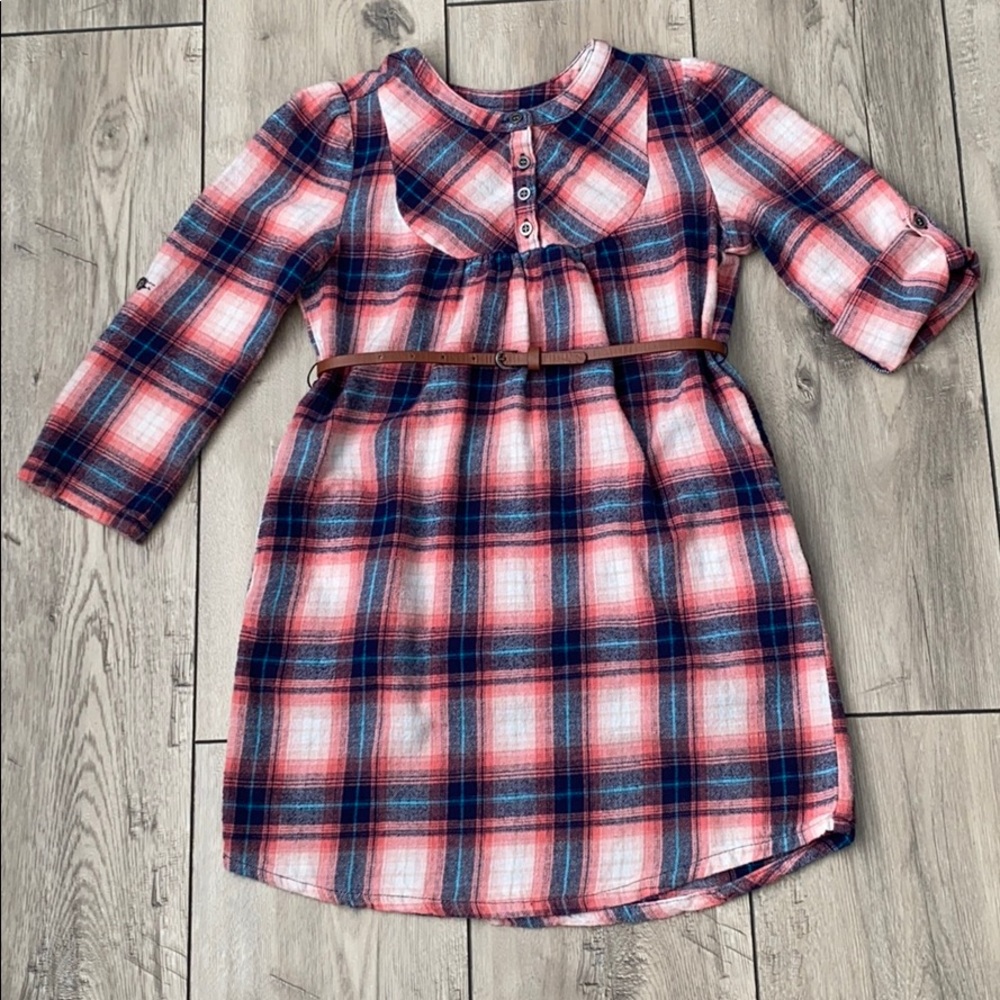 Paper Doll Girl Plaid Flannel Dress Size 10